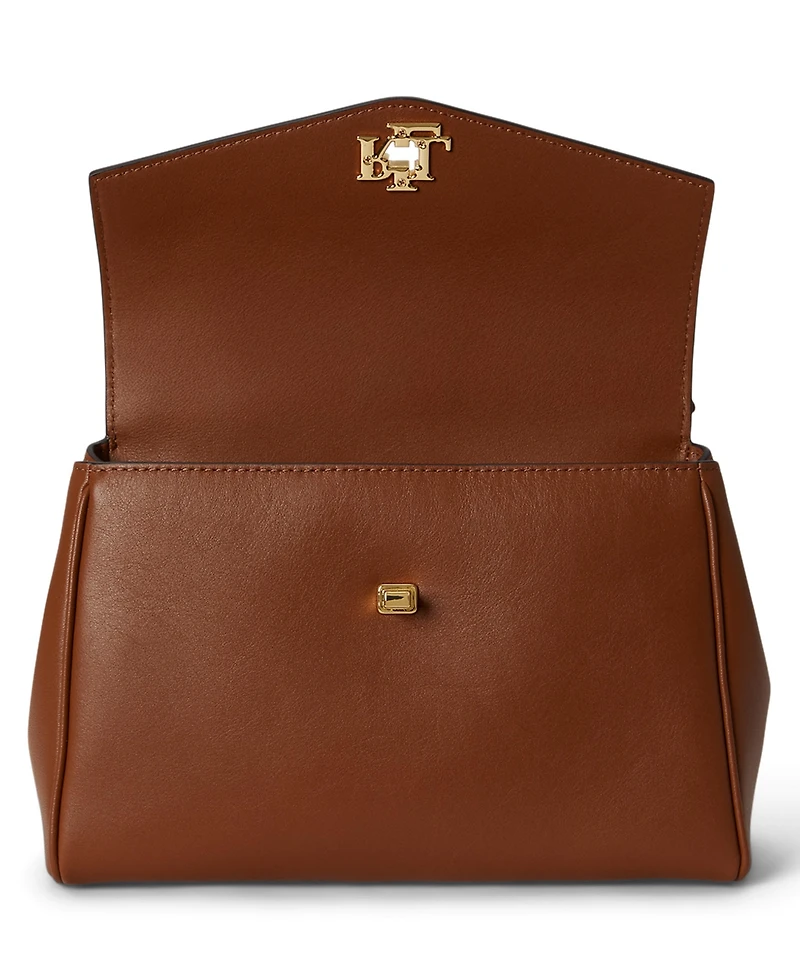 Lauren Ralph Lauren Farrah Leather Small Satchel Handbag