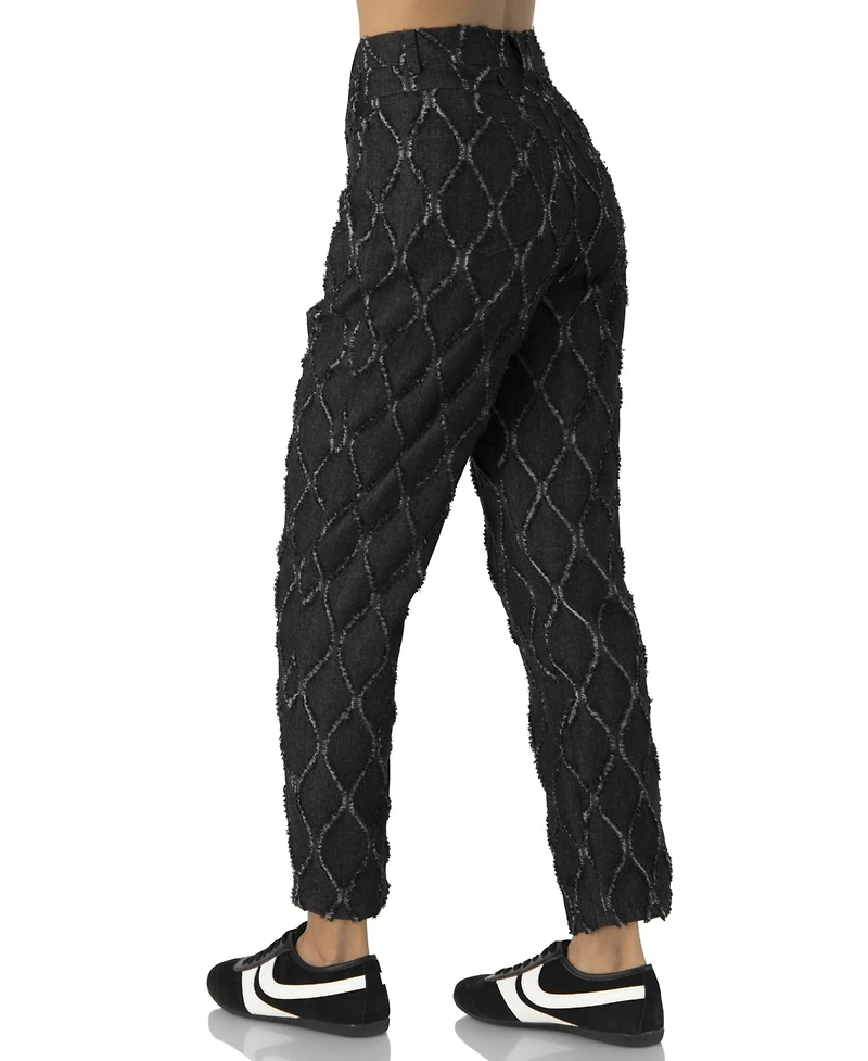 Ivonne Women's Straight-Leg Jeans with Distressed Detail