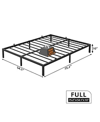Homfan Metal Platform Bed Frame with Steel Slats