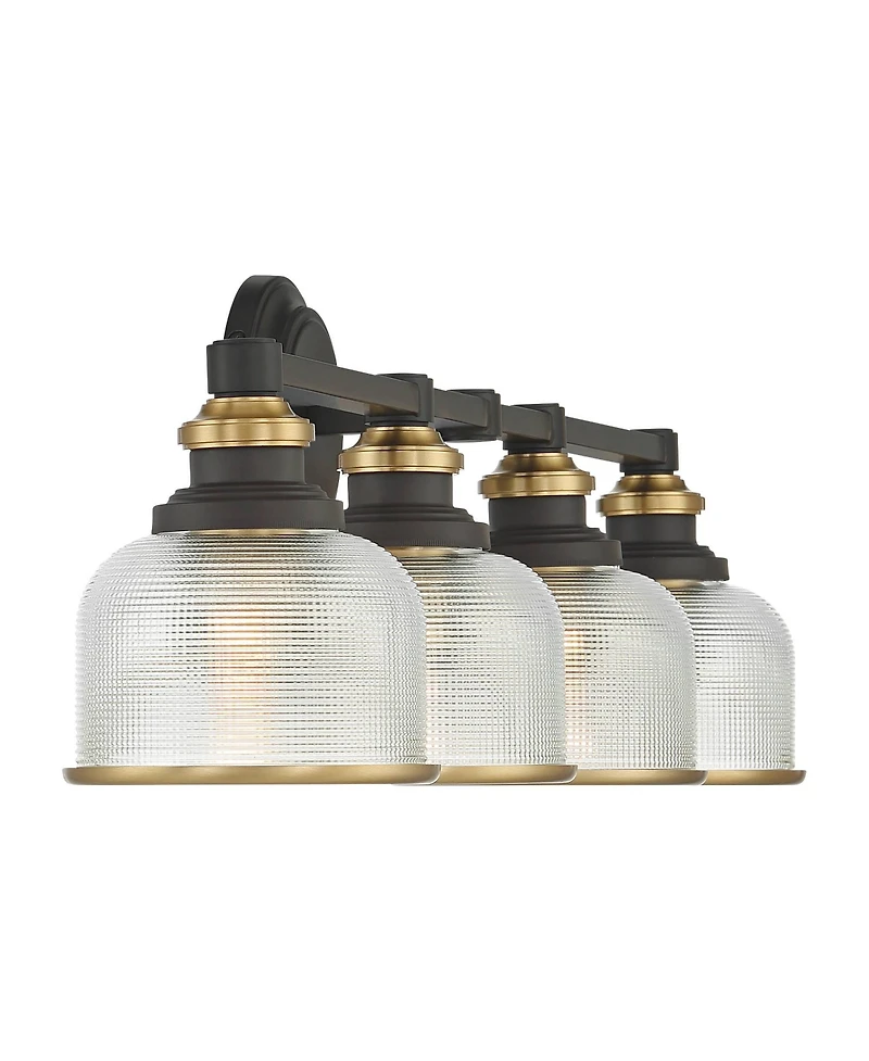 Possini Euro Design Possini Euro Poway 33" Wide and Glass 4-Light Bath Light