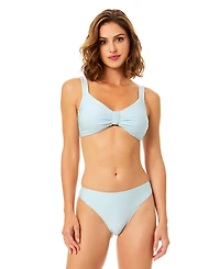 CeCe Women's V-Neck Adjustable Straps Knot Bikini Top