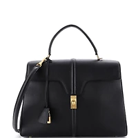 Pre-Owned Celine Medium 16 Top Handle Bag Grained Calfskin