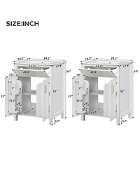 Sillysis Double Sink Bathroom Vanity, Solid Wood Cabinet, Ceramic Top, Soft Close Doors and Storage for Modern Homes