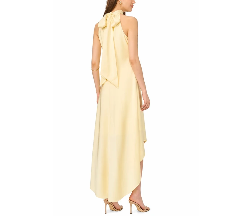 CeCe Women's Draped Tie Back Halter Dress