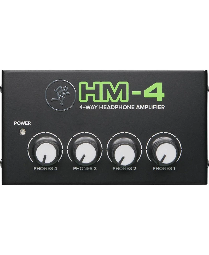 Mackie Hm-4 4-Way Headphone Amplifier, Bundle with TAPH100 Headphones and 1/4" Trs Male Cable