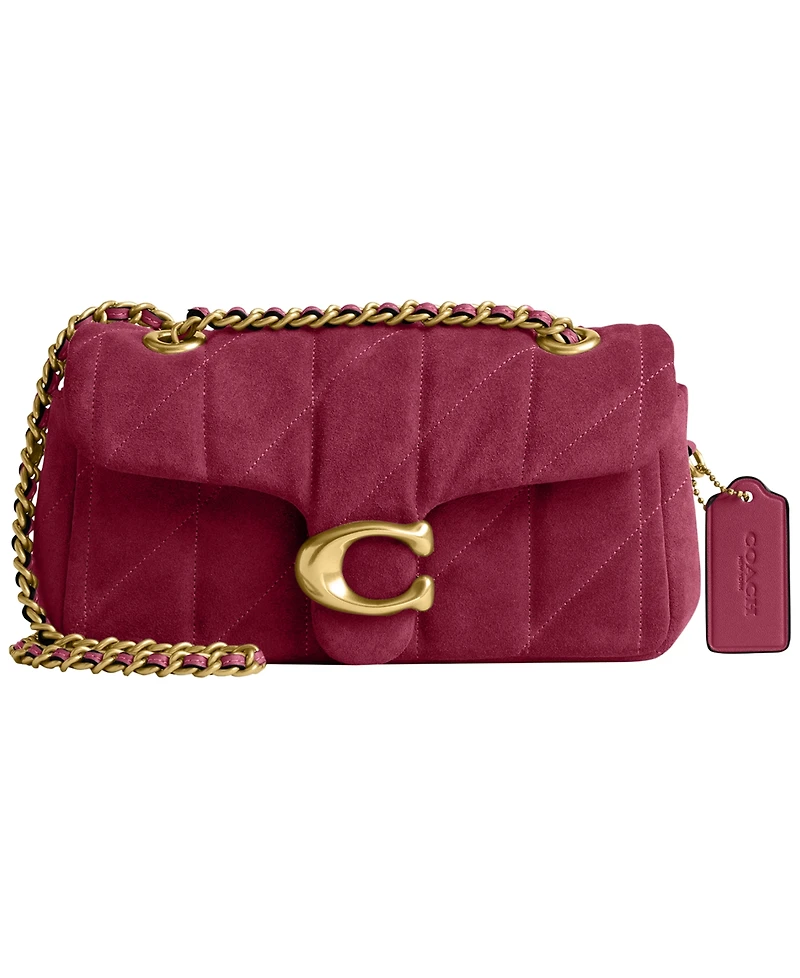Coach Quilted Tabby Small Suede Shoulder Bag 20