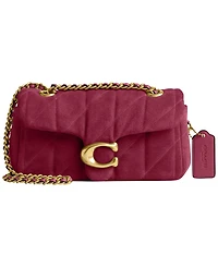 Coach Quilted Tabby Small Suede Shoulder Bag 20