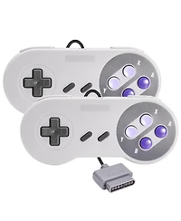 ECHTPeak 2 Pack Retro Wired Controller for Snes Original Console, Remote Wired Gamepad Controller