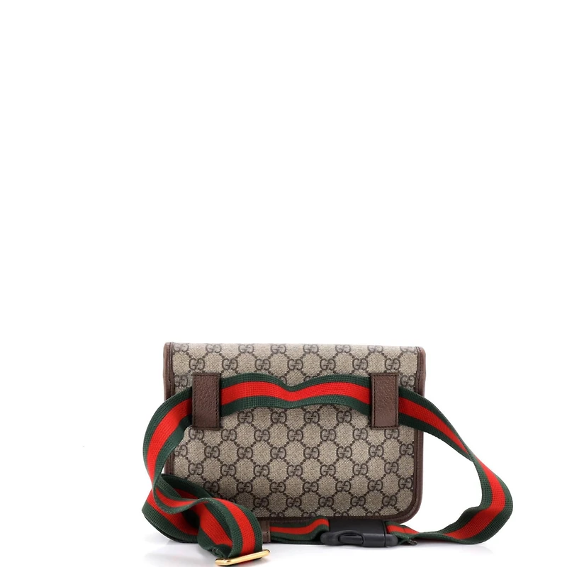Pre-Owned Gucci Neo Vintage Flap Belt Bag Gg Coated Canvas