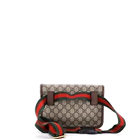 Pre-Owned Gucci Neo Vintage Flap Belt Bag Gg Coated Canvas