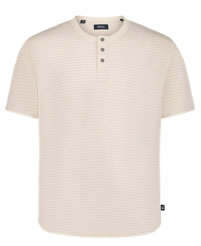 Buffalo David Bitton Men's Striped Short-Sleeve Henley T-Shirt