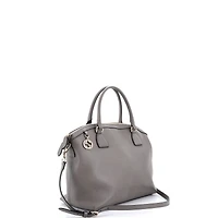 Pre-Owned Gucci Medium Gg Charm Convertible Dome Satchel Leather