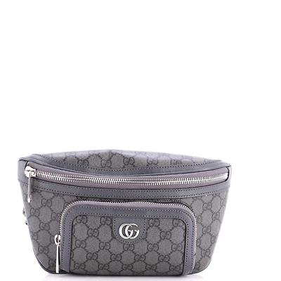 Pre-Owned Gucci Medium Ophidia Front Pocket Zip Belt Bag Gg Coated Canvas
