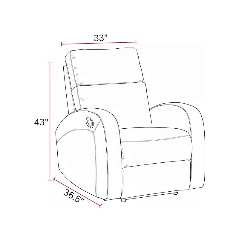Parker Living Devin - Pebble Brown Manual Recliner