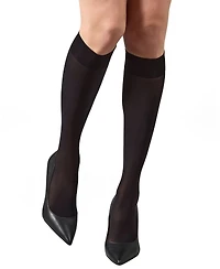 Women's Second Skin Semi Opaque Knee Highs Sock