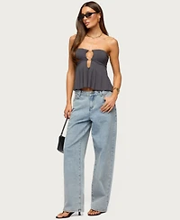 Edikted Women's Nikita Strapless Cutout Top