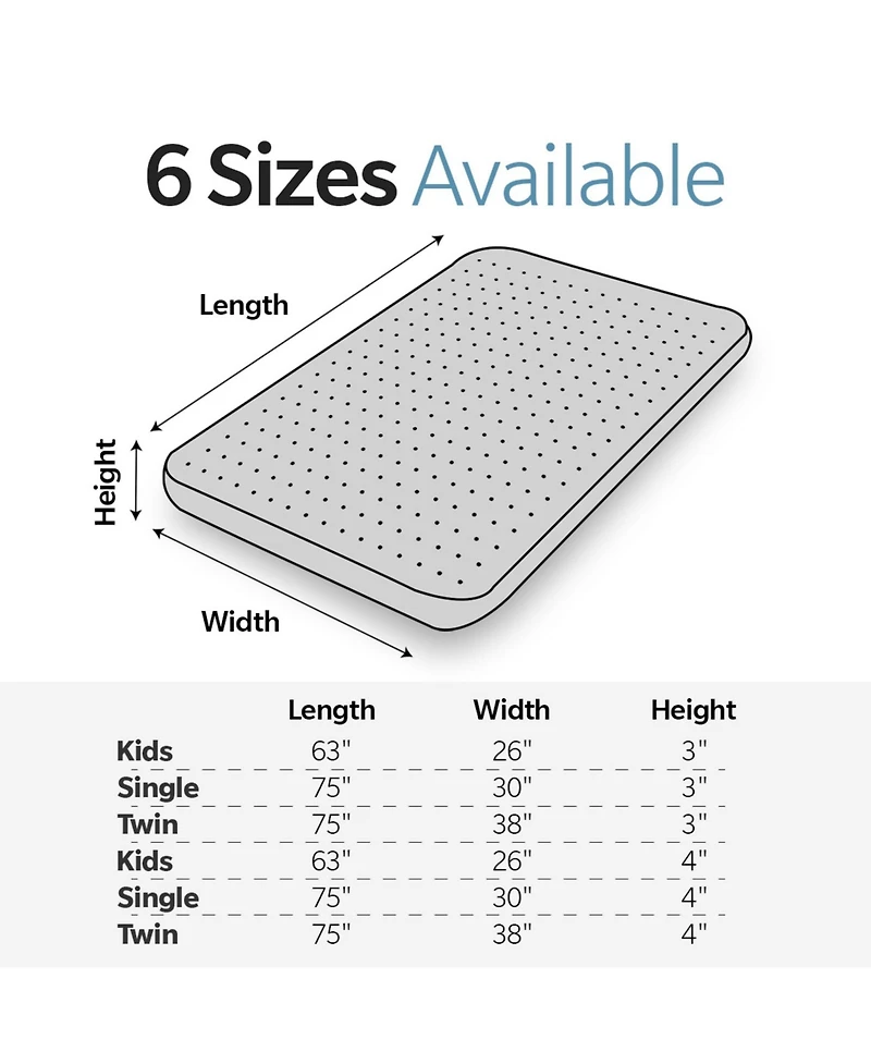 Clihome Memory Foam Camping Mattress