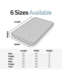 Clihome Memory Foam Camping Mattress