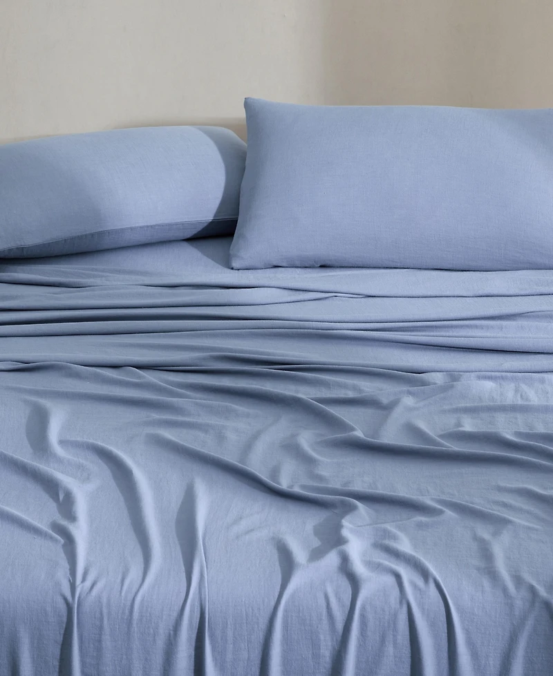 Calvin Klein Soho Solid Washed Cotton 4-Pc. Sheet Set