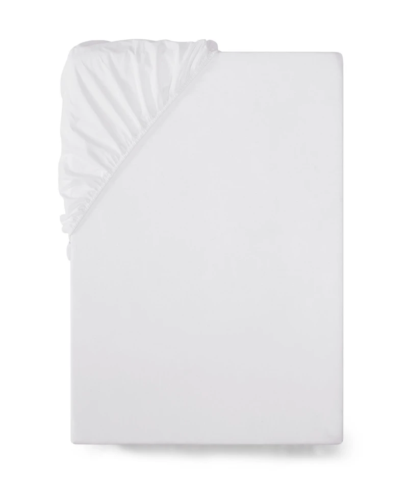 Tommy Hilfiger Essentials 300-Thread Count Solid Cotton Percale Fitted Sheet