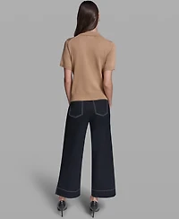 Karl Lagerfeld Paris Petite Short-Sleeve Sweater