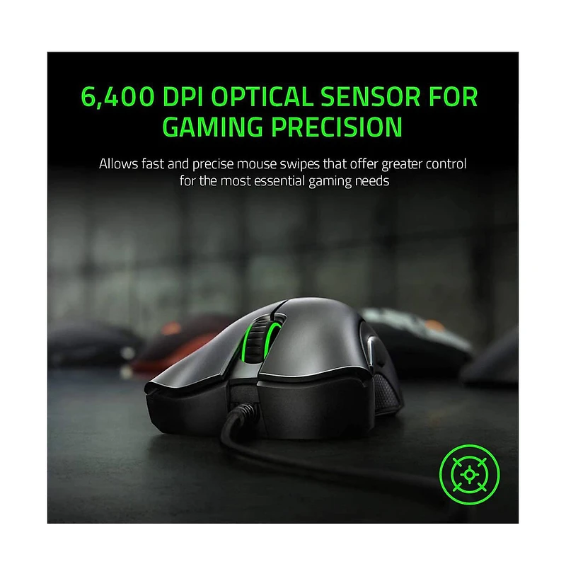 DeathAdder Essential Wired Ergonomic Gaming Mouse - Black