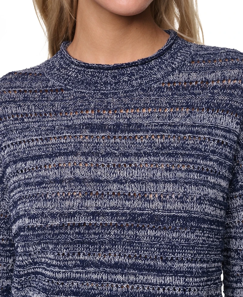 Nautica Women's Cotton-Blend Crewneck Sweater
