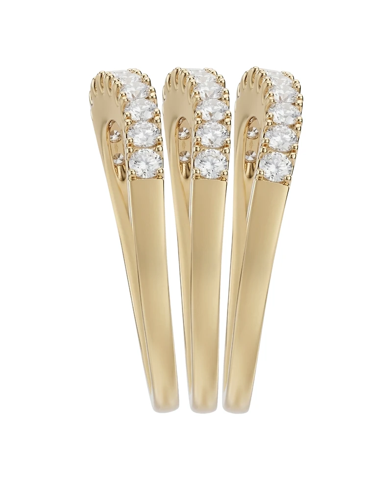 Macy's 3-Piece Lab Grown Diamond Ring Set (1 ct. t.w.) in 14k Yellow Gold