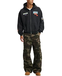 Cotton On Men's Cropped Zip-Up Graphic Hoodie