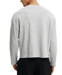 Cotton On Men's Modern Relaxed-Fit Textured Henley T-shirt