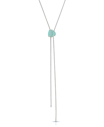 Ettika Silver-Tone Turquoise Solstice Bolo Necklace