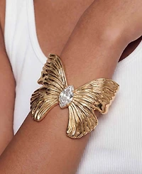 Ettika 18k Gold-Tone Butterfly Cuff Bracelet