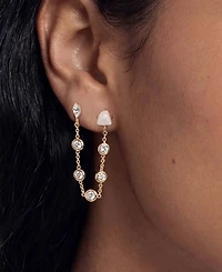 Ettika Double Piercing Turquoise Earrings