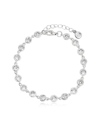 Ettika Everyday Crystal Silver-Plated Link Bracelet