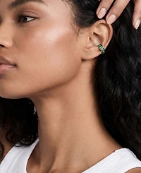 Ettika 18k Gold-Plated Class Crystal Cuff Earrings