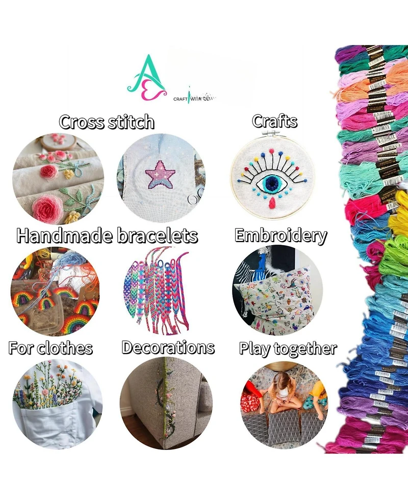 Gnuadz 276pcs Embroidery Cross Stitch Friendship Bracelet Kit Organizer