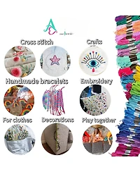 Gnuadz 276pcs Embroidery Cross Stitch Friendship Bracelet Kit Organizer
