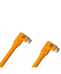 Tether Tools TetherPro 15' Usb-c Right-Angle to Usb-c Right-Angle Cable, High Visibility Orange