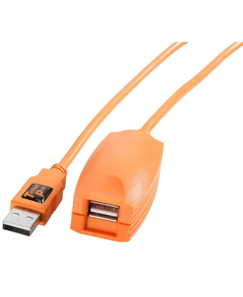 Tether Tools Pro 16' Usb 2.0 Active Extension Cable, High-Visibility