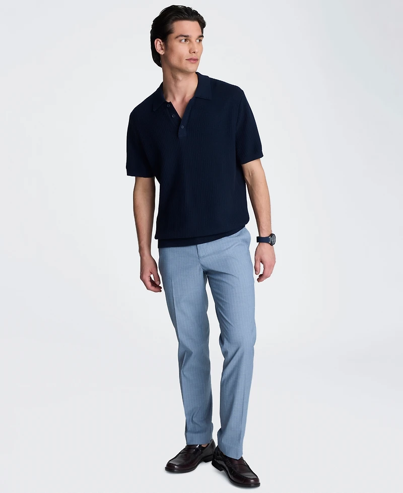 Kenneth Cole Men's Cotton Short-Sleeve Polo Sweater