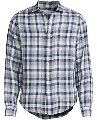 Lands' End Big & Tall Long Sleeve Linen Shirt