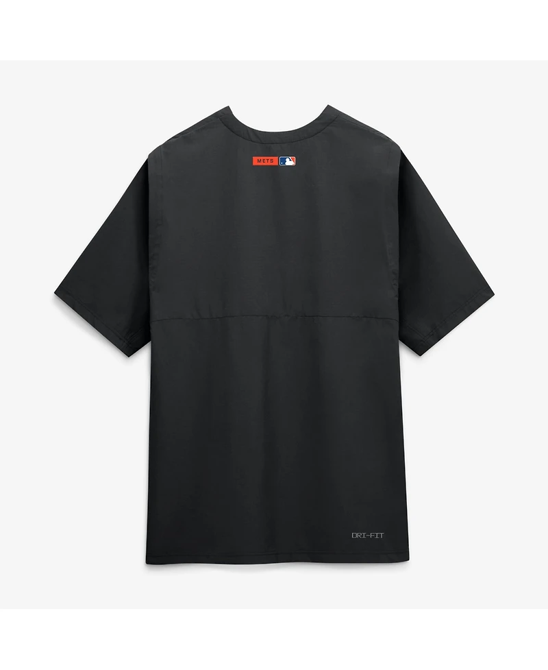 Nike Men's Black New York Mets Authentic Collection Dri-fit Quarter-Zip Windshirt
