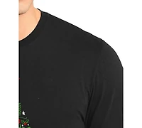 La Pop Art Men's Holiday Christmas Tree Word Long-Sleeve T-Shirt