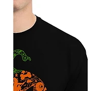 La Pop Art Men's Halloween Pumpkin Word T-Shirt