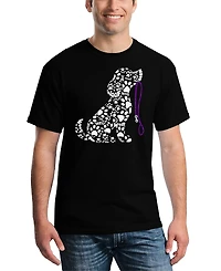 La Pop Art Men's Dog Leash Word T-Shirt
