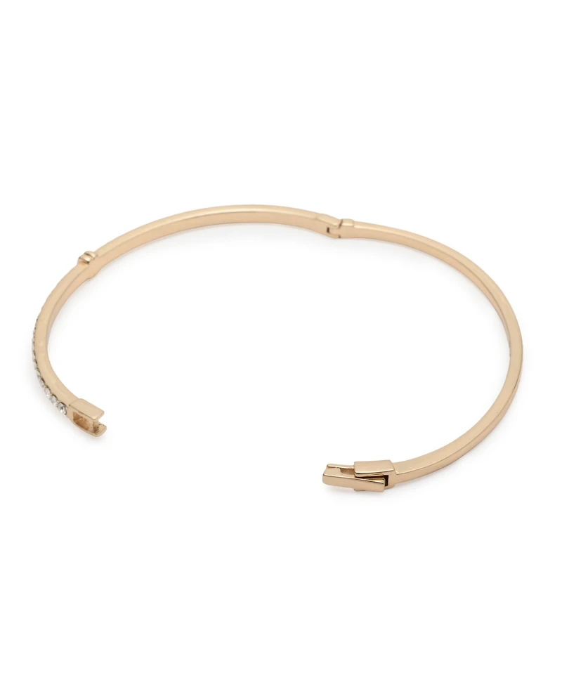 Lauren Ralph Lauren Gold-Tone Pave Thin Bangle Bracelet