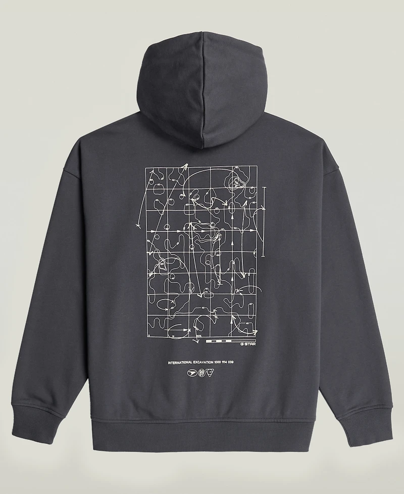 G-Star Raw Men's Back Graphic Hooded Zip Sweatshirt