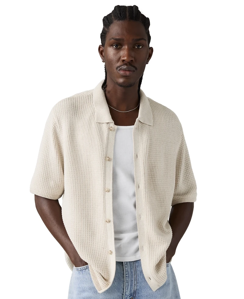 Levis Premium Men's Short-Sleeve Knit Camp Shirt