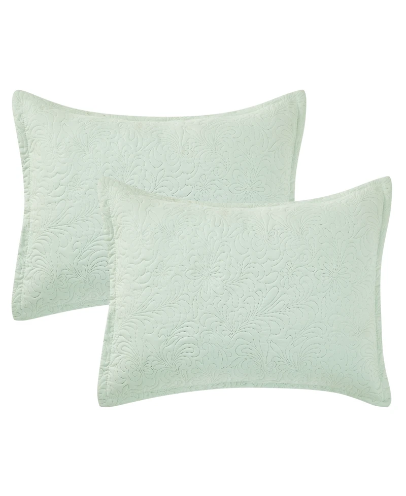 Chelsea Loft Pinsonic Floral Embossed -Pc. Quilt Set