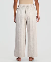And Now This Petite Tie-Waist Lace-Trim Wide-Leg Pants, Macy's Exclusive